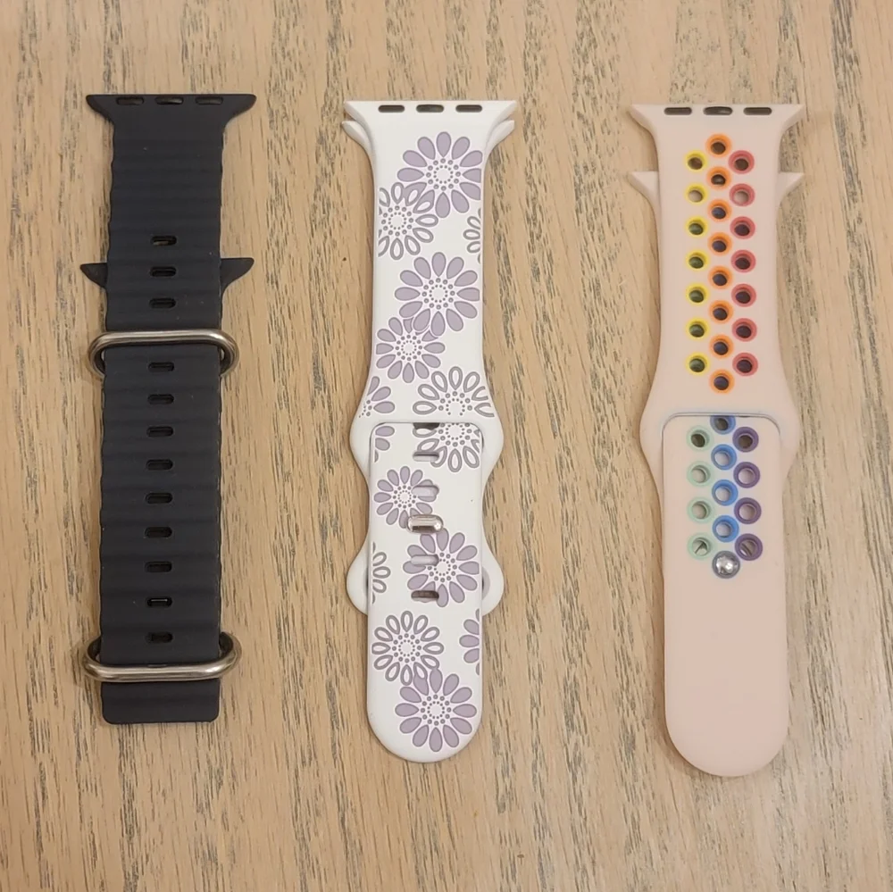 Floral and Dotted Smartwatch Bands Set